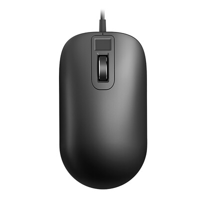 

Jesi Fingerprint Mouse J1 Lead Black Male&female Student Home Laptop Desktop Office Microsoft Fingerprint Certification Wired Mouse