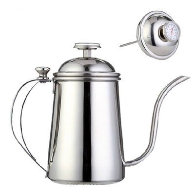 

Yami Yami stainless steel long mouth hand red coffee pot thermometer thin mouth pot YM8051 500cc