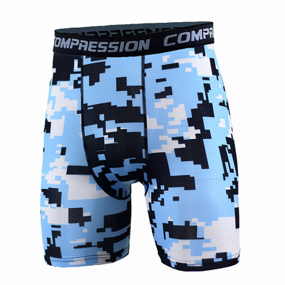 

male Tight training motion Bodybuilding shorts moisture absorption Perspiration Fast drying Run camouflage shorts Tight trousers