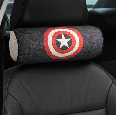 

Di Galen car headrest creative cartoon car neck pillow memory cotton seat neck cushion pillow neck pillow single loaded US captain