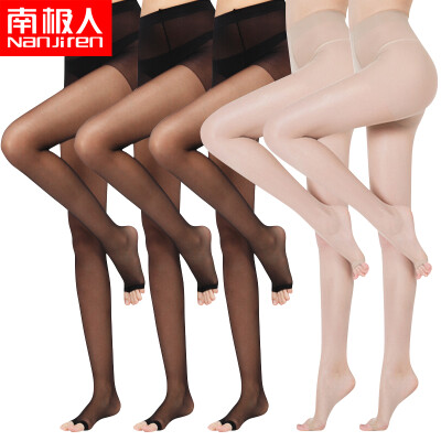 

Antarctic Nanjiren stockings ultra-thin temptation cored silk was thin full transparent open toe socks 5 pairs of 3 black 2 skin code