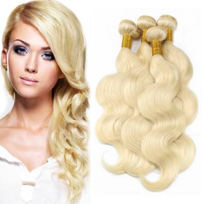 

Nami Hair Pure Color # 613 Blonde Brazilian Human Hair Wave Hair Extensions 4Pcs / lot 10 "-28" Hair weave Бесплатная доставка