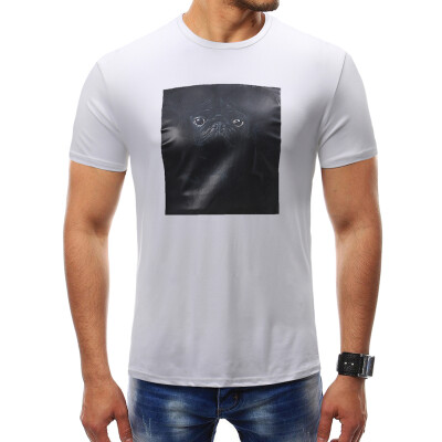 

Male 2018 Summer Short Sleeve Print High Quality Shirt O-Neck Slim Men T-Shirt Tops Fashion Mens Tee Shirt T Shirts