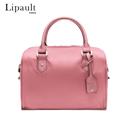 

Lipault handbag casual fashion Boston bag solid color shoulder slung ladies bag P6669004 piano black