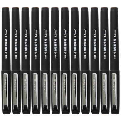 

Deli 10mm black bold signature pen 12 pcs box S34
