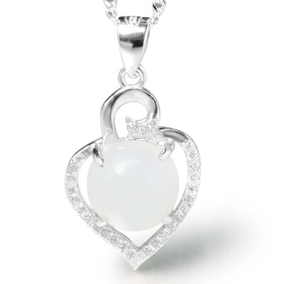 

Natural hetian jade pendant 925silver necklace&natural hetian ring fashion jewels