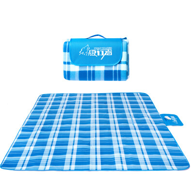 

Wolf walker suede picnic mat mat mat outdoor camping mat 200200 increase thickening crawling mat blue lattice