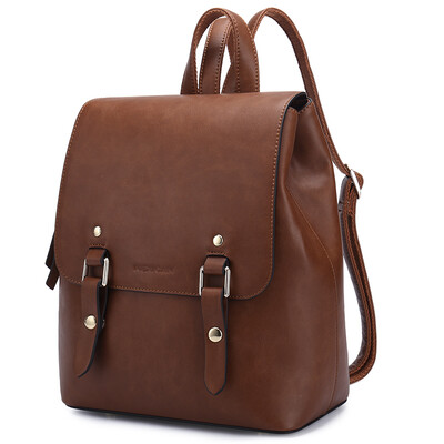

Scarecrow MEXICAN Backpack Female British Retro College Wind Wild Casual Backpack Female Brown