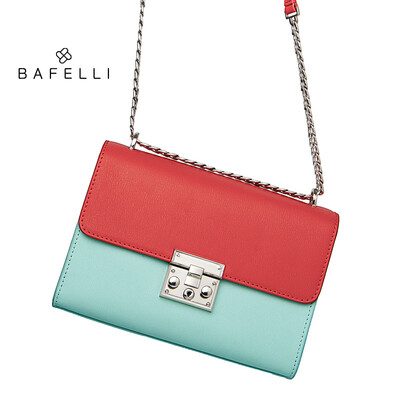 

BAFELLI новый кожаный мешок прибытия слияния голубой bolsos mujer обшитый панелями cowhide crossbody мешок горячие женщины женщин сбывания мешков посыльного