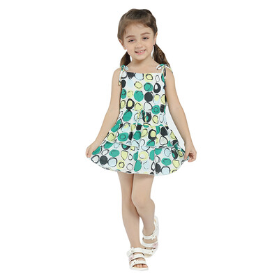 

Girls Dress Brand Baby Girls Summer Casual Clothes Silk Cotton 2018 New Arrival Print Mini Short Sleeve Party Dresses A Line