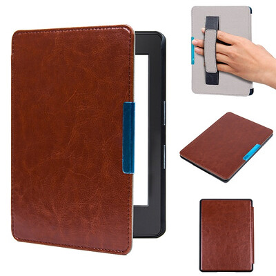 

Magnet Folio PU leather smart cover case with hand grap cover for 2016 All-New Kindle 8th Generation 2016 ereader cover case