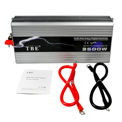 

3500W Чистая синусоида DC 12V / 24V до 220V / 230V Power Inverter Автомобильное USB-зарядное устройство для солнечного / ветрового