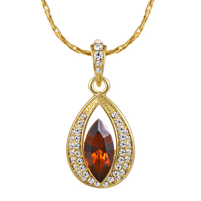 

Swarovski Elements Crystals Necklace GIFT OF LOVE marquise-shaped Pendant Necklace Made with Swarovski Crystals