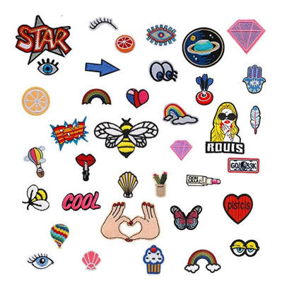 

37 Pcs Optional Types Of Cake Patch Patches Iron Embroidery Clothes Iron Patches Clothing Stitching Accessories Badge