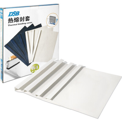 

DSB Hot-melt Envelope A4 1mm Binding 10-page Transparent Cover Import Art Paper Embossed Back Cover 24 pcs box