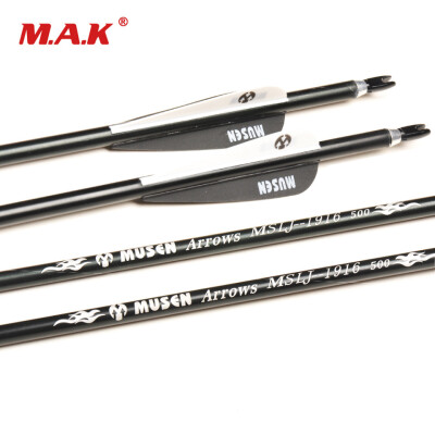 

6 pcslot 30" Black&White Color Aluminum Arrow Spine 500 for RecurveCompound Bows Hunting K