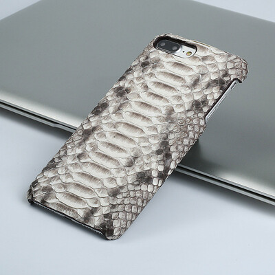 

Genuine Leather Phone Case For iPhone 7 8 Plus Case Natural Python Skin For iPhone 6 6S Plus X Back Cover