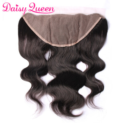 

Peruvian Body Wave 136 Lace Frontal Closures Bleached Knots Ple Plucked Remy Hair Frontal Closures With Baby Hair Natural Color