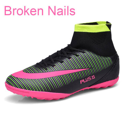 

New Adults Mens Outdoor Soccer Cleats Shoes High Top TFFG Football Boots Training Sports Sneakers Shoes Plus Size 35-46