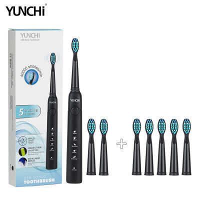 

Sonic Electric Toothbrush with Replaceable Brush Heads USB Rechargeable Effective Clean Teeth Whitening