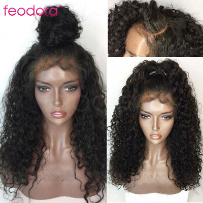 

Full Lace Human Hair Wigs For Black Women Brazilian Virgin Hair Wig Curly Glueless Full Lace Wig Natural Lace Wigs With Baby Hair