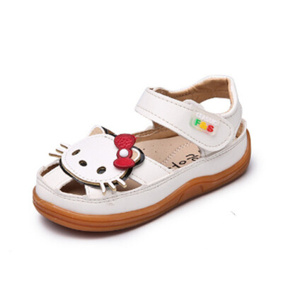 

Cute Cartoon Children Shoes Girls Sandals 2018 Summer Fashion Closed Toe PU Leather Kids Shoes Soft Sole Toddler Baby Shoes Girl