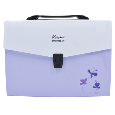 

SUNWOOD A412 grid flower series portable organ bagoffice file package EX4336 purple