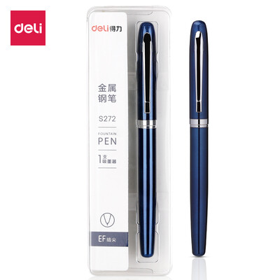 

Deli deli EF dark tip excellent series of posture posture pen pen metal punch ink pen dark blue S272