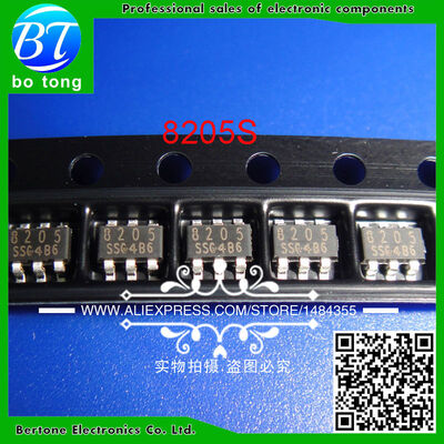 

Free shipping IC Chip 8205S 8205 lithium battery protection IC SOT23-6 (20pcs / lot)