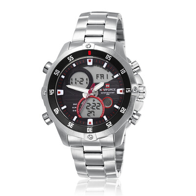 

2015 Dens Naviforce Military Watch Stainless Steel Dual Display Quartz Watch Male