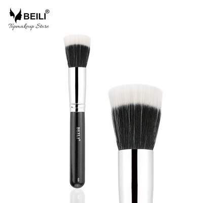 

BEILI Черная ручка 125 шерстяное волокно Серые черные волосы Большая щетка для выщипывания Лицевая основа Укрыватель Одиночная мак