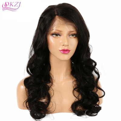 

QDKZJ 360 Lace Frontal Wig For Black Women Brazilian Human Hair Body Wave Remy Hair Pre Plucked Natural Hairline