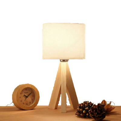 

Solid Wood Desk Lamp Modern Minimalist Bedside Table Lamp Wooden Table Lamp