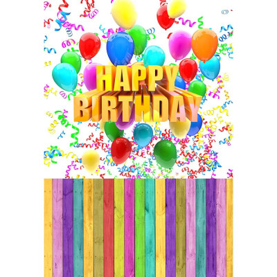 

Happy Birthday Background 57FT Vinyl Fabric Cloth Digital Printing Photo Studio Backdrop -3061