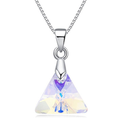 

Women Fashion Jewelry Crystal from Austrian High Quality Blue Crystal Necklace Pendant Accessories Rhinestone 27393