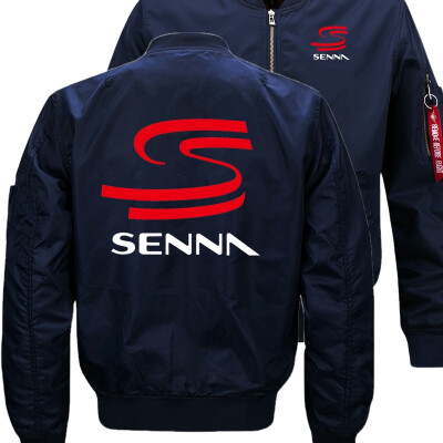 

New HERO AYRTON SENNA Bomber Flight Flying Jacket Winter thicken Warm Zipper Men Jackets Anime Mens Casual Coat 2