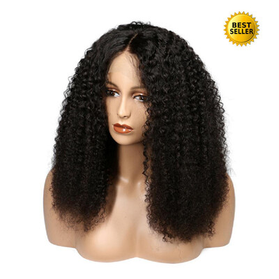 

Protea Short Kinky Curly Wig Remy Brazilian Lace Front Human Hair Wigs For Women Natural Black Pre Plucked With Baby Hair