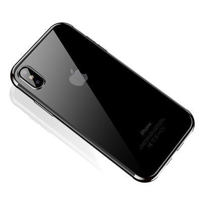

Soft TPU Transparent Case for iphone X Ultra Thin Electroplating Case for iphone X 8 7 6 plus Cases Silicone Colored Frame Cover