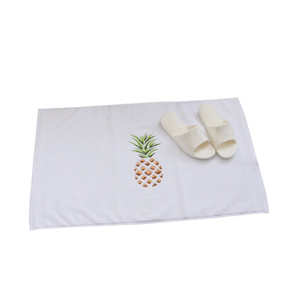 

iDouillet Cotton 100 Towel Rug White&Grey Flamingo pattern Tourst leaves dccorate for bath room kitchen bedroom Washable 5080cm