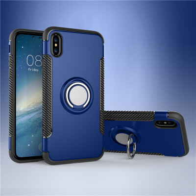 

Apple Iphone X Armor Car Magnetic Suction Ring Bracket Silicon TPU Hard PC Phone Case