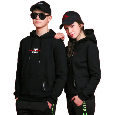 

Intercrew sweater female 2018 autumn new couple sweater Korean casual fashion couple sweater hooded three-dimensional foam letter printing ITS1TH31M black 100XL