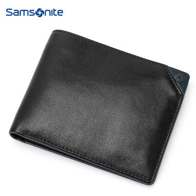 

Samsonite Y-CITIZEN Mens Long Wallet Business Casual Multifunction Fashion Leather Wallet TK609003 Black