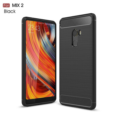 

For Xiaomi MIX2 Carbon Fiber Phone Cases Soft Anti-Knock Cover For Xiaomi MIX2 case