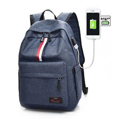 

Mens Laptop Backpack USB Charging Backpacks School Black Male Casual Patchwork Bag Rucksacks for Teenager