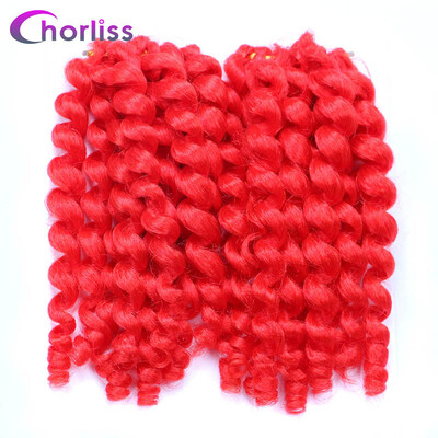 

Chorliss 8 40g Jumpy Wand Curl Twist Crochet Braid Jamaican Bounce Synthetic Braiding Hair High Temperature Fiber TBrown Color