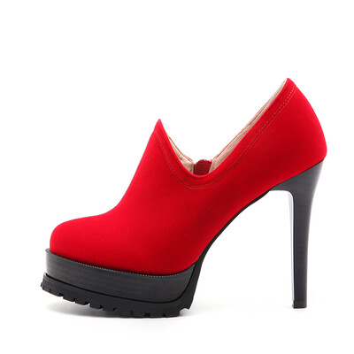 

Fashion Super High Heel 11cm Women Shoes Waterproof Style 3cm Lady Shoes For Woman Plus Size 2068-13