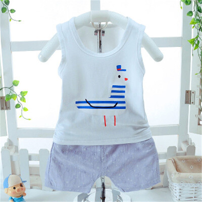 

Bamboo cotton baby cotton sleeveless vest shorts set boys&girls