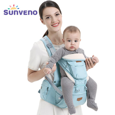 

SUNVENO Ergonomic Baby Carrier Infant Baby Hipseat Sling Front Facing Kangaroo Baby Wrap Carrier for Baby Travel 0-36 Months