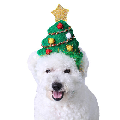

pet dog cute Christmas tree hatpet hat apparel for Christmas