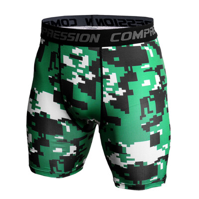 

3D Camo Compression Shorts Men 2018 Short Pants MMA High Elastic Skinny Leggings Bodybuilding Tights Men Fitness Sweat shorts